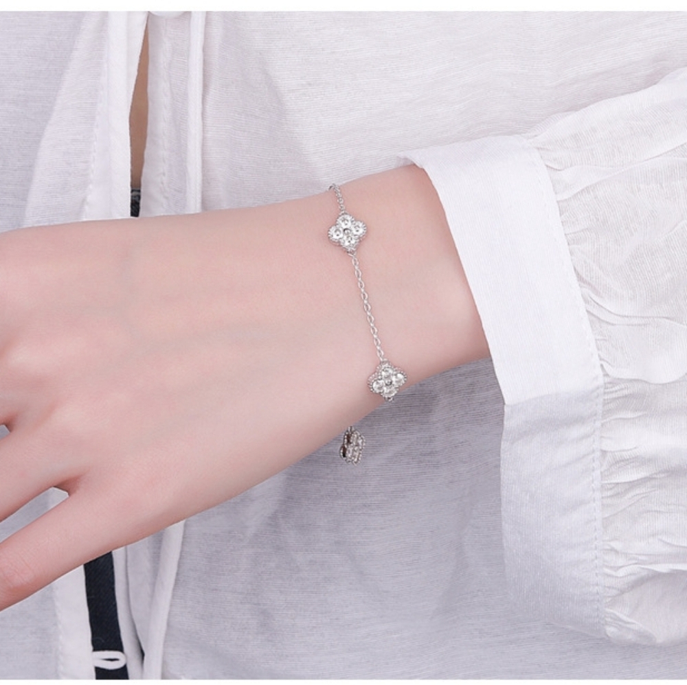 18k white gold 2ct Moissanite diamond bracelet - Picture 6 of 9